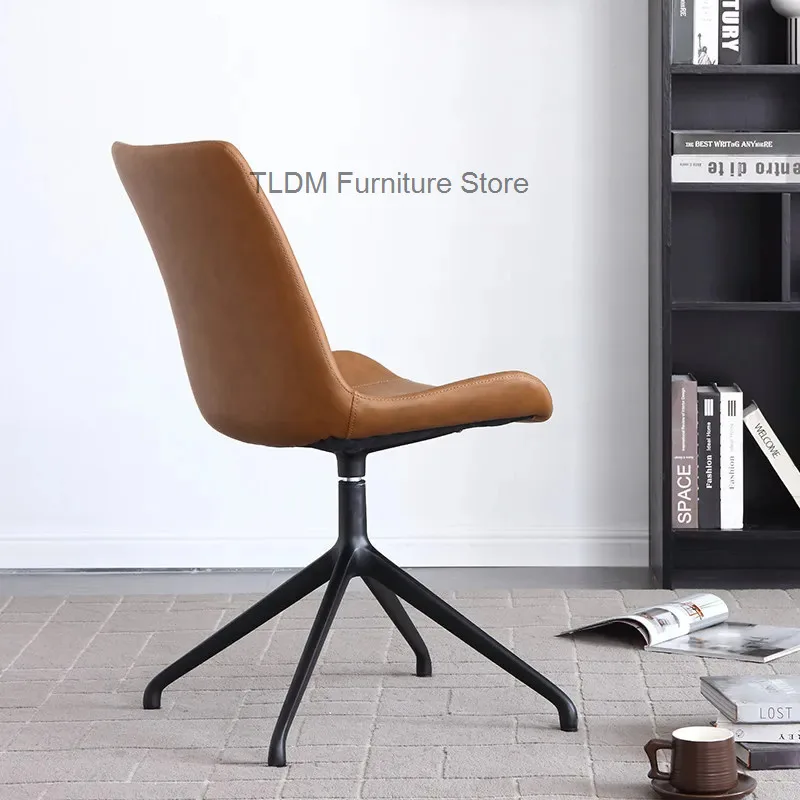Modern Computer Chair Household Study Rotating Dining Chair Lift Adjustment Chairs Simple Fixed Foot Office Meeting Room Chairs