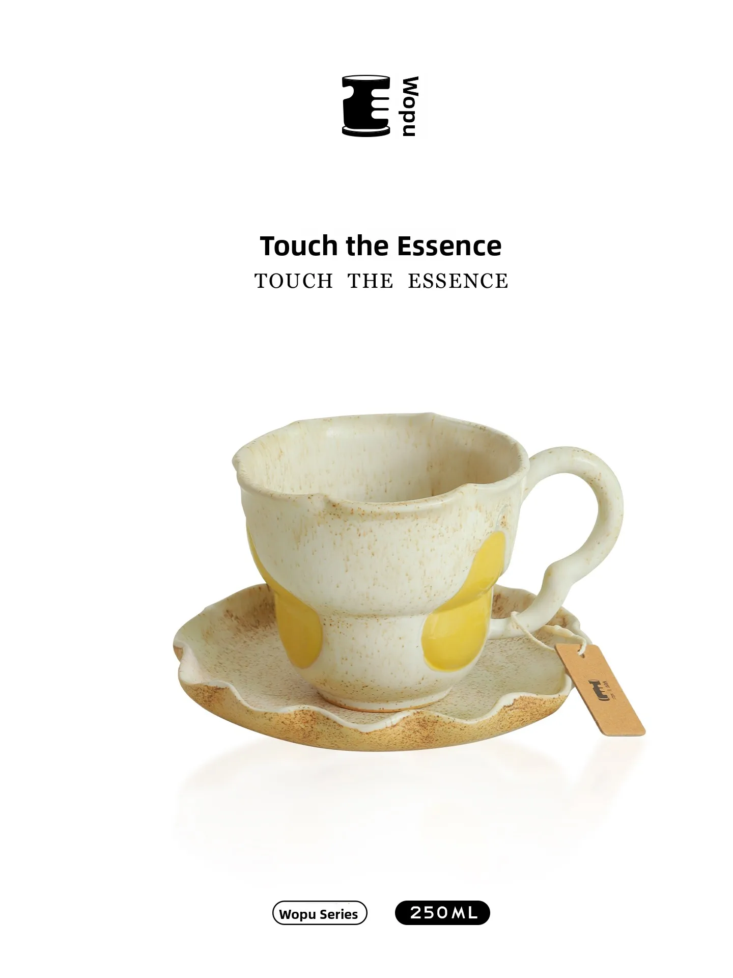 High Temperature Glazed Handmade Ceramic Coffee Cup Retro Style Women's Home Use Water Cup with Stirring Spoon And Coffee Plate