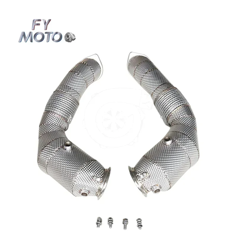 Downpipe con Catalizador y Protector Térmico para BMW V8 N63 550i 650i 750Li X5 X6 X5M X6M 2011-2017