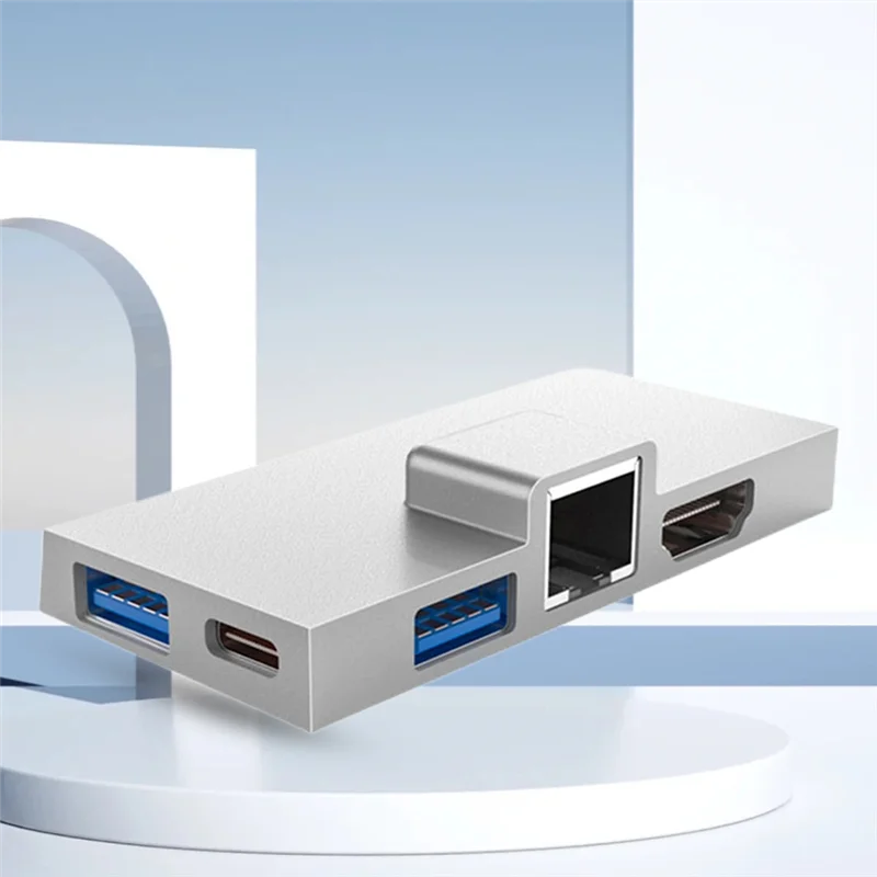 A08F-7-In-1 Docking Station Type-C Hub Pro 8 9 X With 4K RJ45 USB 3.0 Memory Card Reader