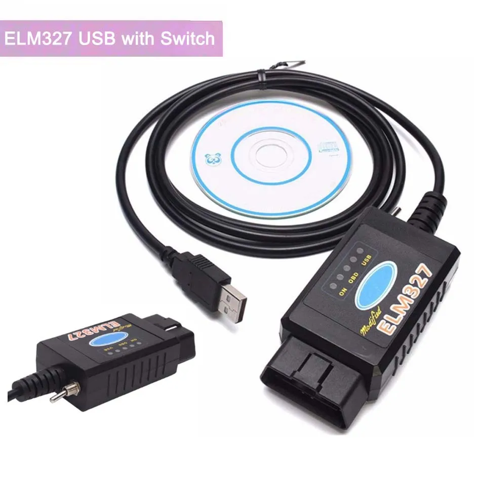 With Switch ELM327 USB PIC18F25K80 Chip for Ford HSCAN Can for FORScan, Elmconfig, FF2 and FoCCCus, and More Diagnostic Tool