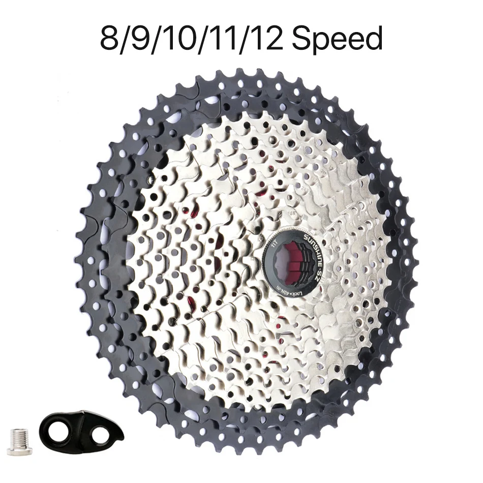 Sunshine Mtb Cassette 8 9 10 11 Speed 12 V Bicycle Sprocket 36/40/42/46/50/52T Mountain Bike Freewheel for Shimano SRAM Casete