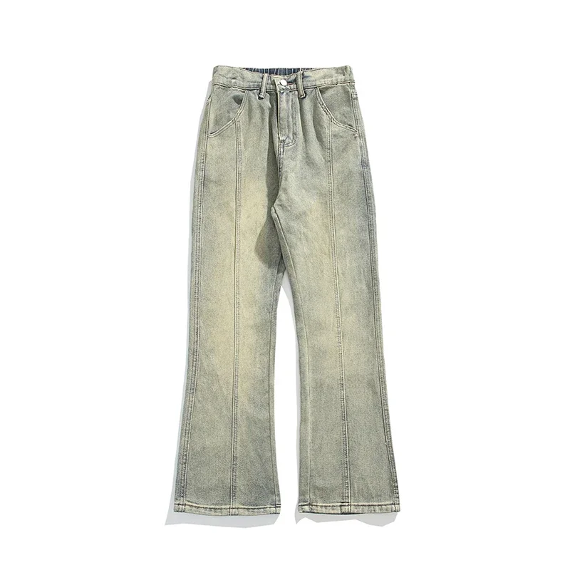 

Autumn Winter Vintage Jean Men New Fashion Classic Loose Wide Leg Trouser Denim Cozy High Waist Teen Unisex Straight Casual Pant