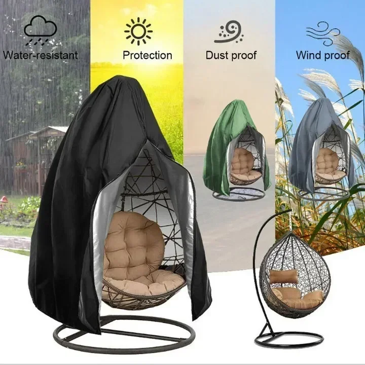 Waterproof Egg Chair Cover Hanging Swing Rattan Hanging Chair Cover Waterproof Anti-dust Protector Cover For Outdoor Patio