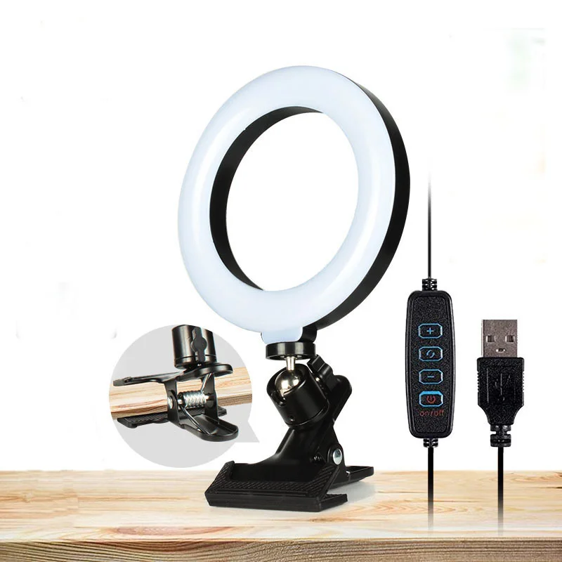6 Inch 16cm  Round Ring Light With Tripod Dimmable For Phone Case With Stand And Phone Holder For Makeup Take Photo Ring Lights