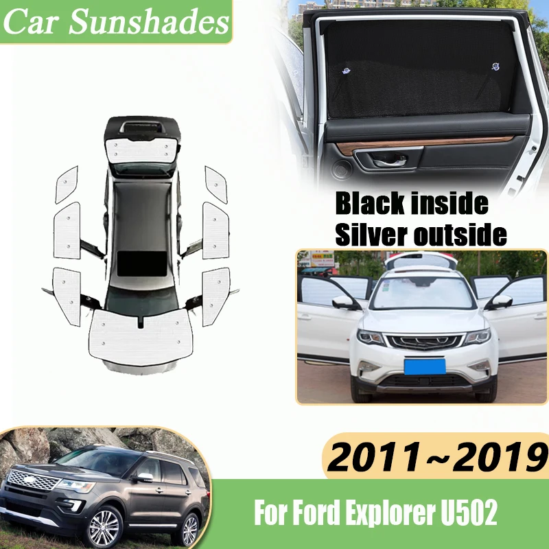 

For Ford Explorer U502 2011-2019 Car Sunshade Windshield Side Window Sticker Anti-UV Sun Protection Sun Visor Auto Accessories