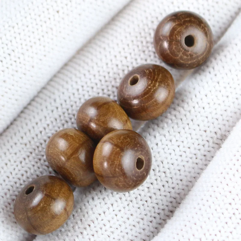 Perles de boulier en bois Abelia naturel, Dragon descendant, roue en bois, bricolage, prière Bodhi, bouddha, résultats d'espacement de bijoux, 10 pièces/lot