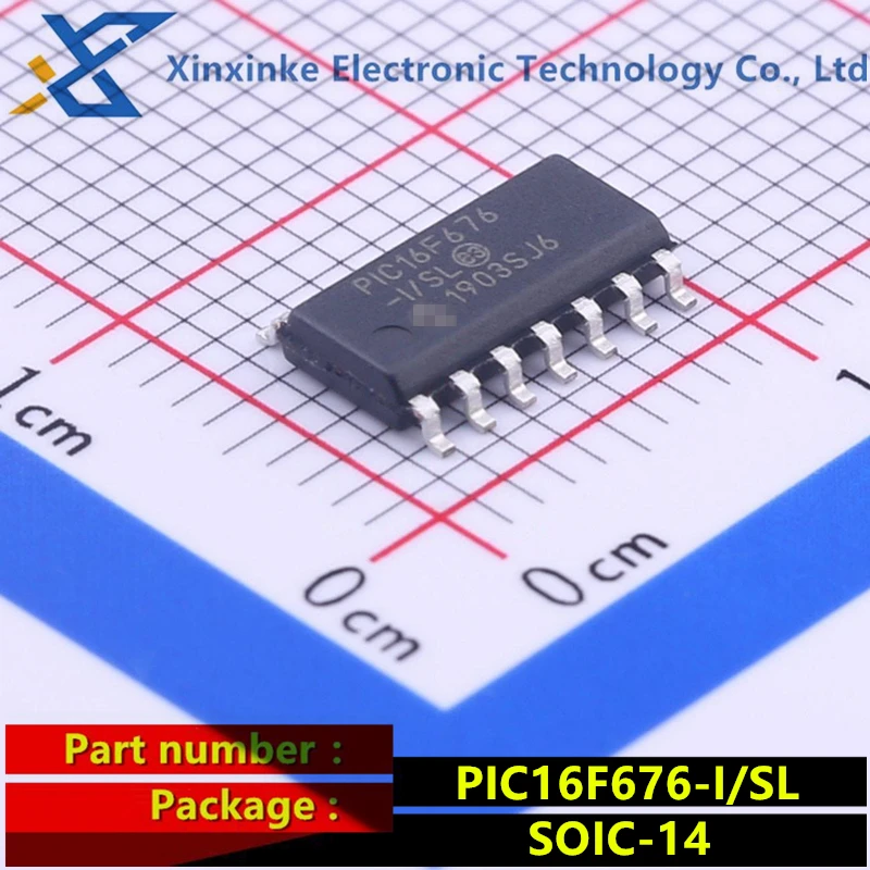 5PCS PIC16F676-I/SL SOIC-14 Chip 8-bit Microcontroller