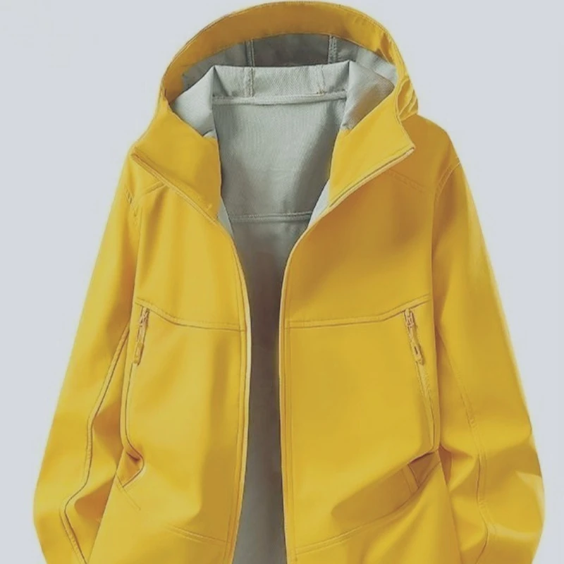 Three-dimensional Cut Soft Shell Jacket Men's and Women's Spring and Autumn Hooded Casual Outdoor Waterproof Jacket Men's