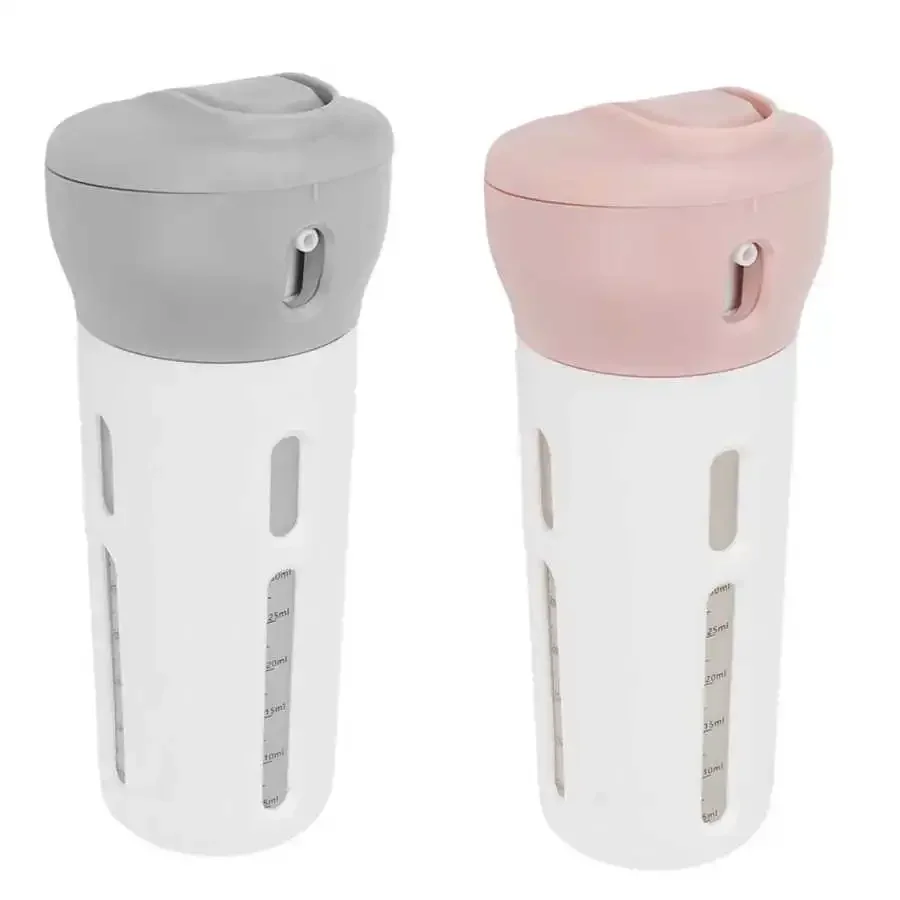 4 in 1 Portable Travel Liquid Dispenser Bottle Empty Sub-bottle Press Container Bottles Perfume Shampoo Conditioner Lotion 40ml