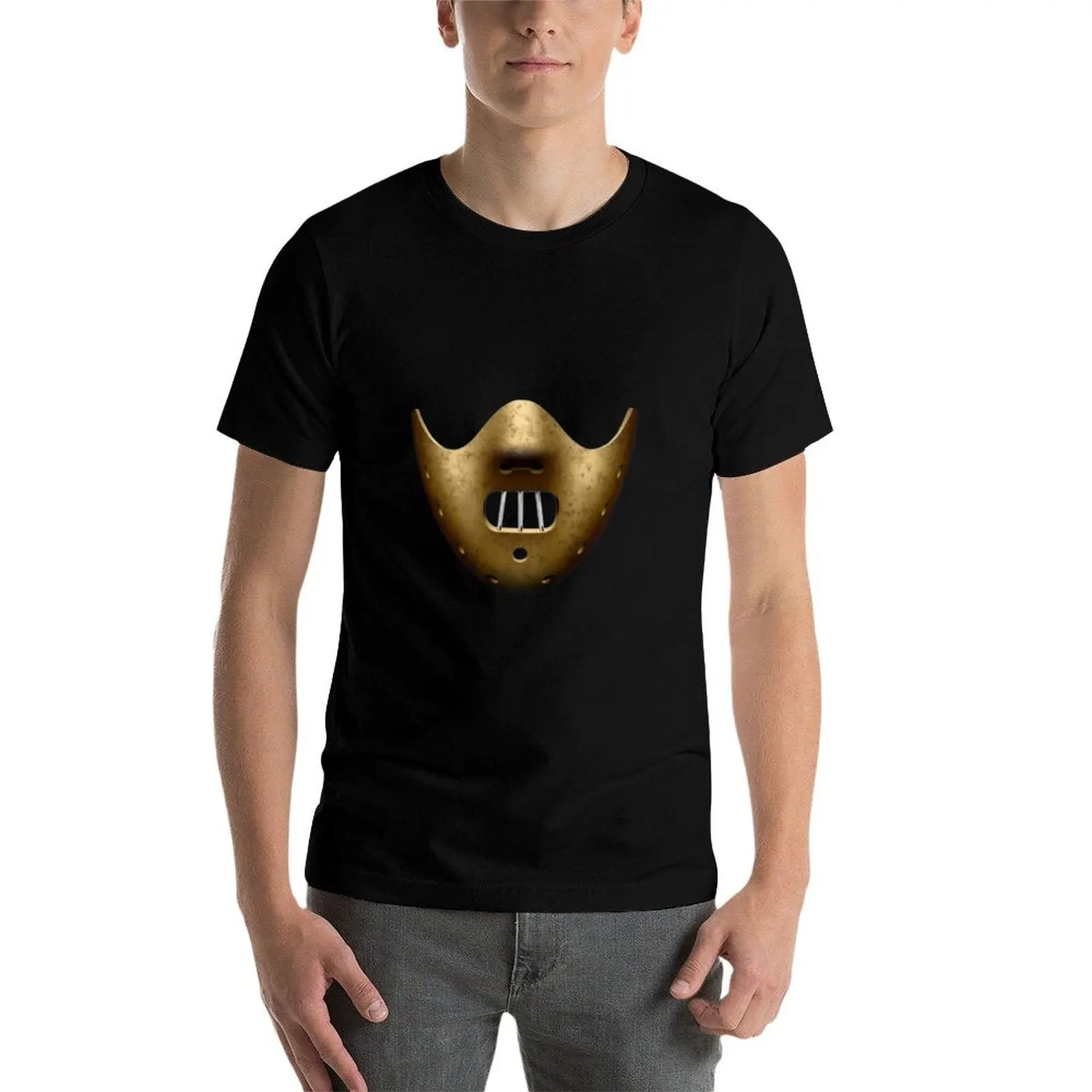 

Hannibal Lecter Mask T-Shirt t shirts with prints t shirt man plain t shirts designer T-Shirt