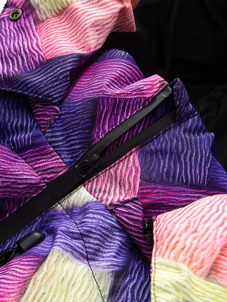 European and American style 2025 winter new women's clothing design slim fit versatile long-sleeved cotton ski jacket