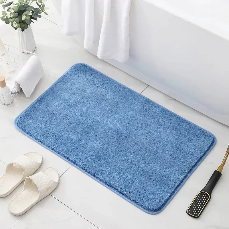 Soft Anti-slip Bathroom Bath Mat Absorbent Floor Rug Beside Bathtub Wash Basin Washable Carpets Doormat For Toilet