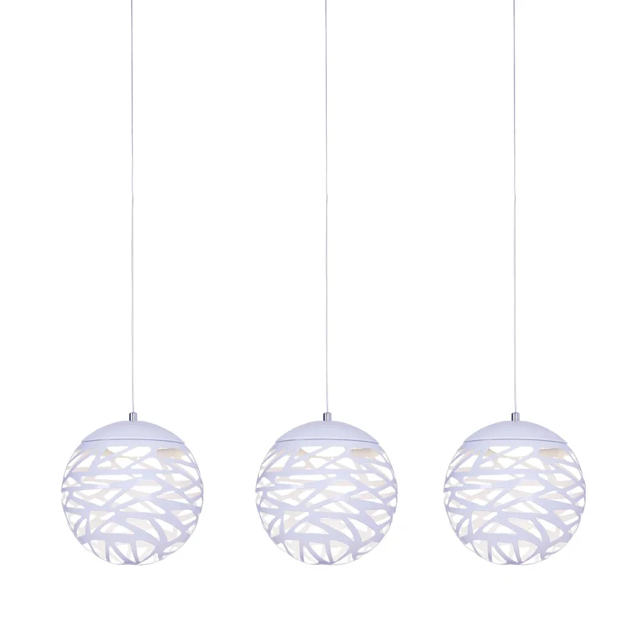 Spedizione gratuita moderna lampada a sospensione a led bianco nero pittura lampada a sospensione in metallo per scale sala da pranzo soggiorno illuminazione a sospensione