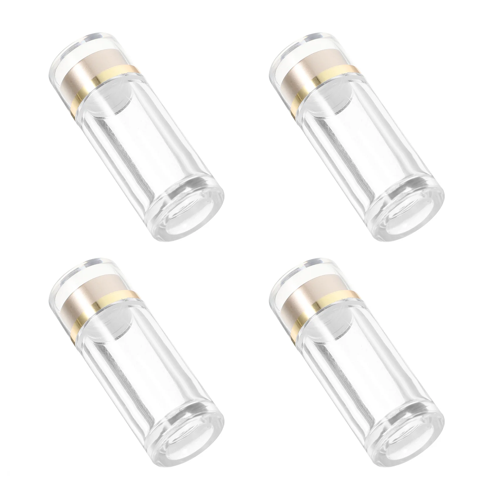 

4pcs 10Ml Leakproof Mini Plastic Sample Bottles Double Layer Cap Dispensing Liquid Containers For Travel Medicine Essential Oil