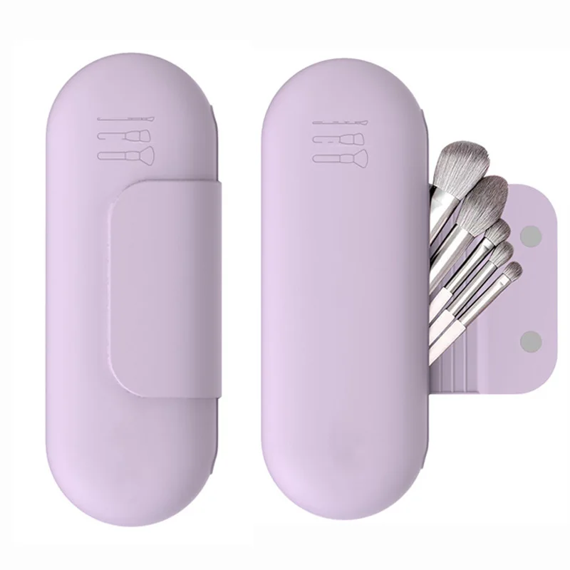 女性用メイクブラシバッグ シリコン製トラベルコスメティックブラシホルダーバッグ ポータブルメイクアップスポンジケース 防水メイクアップオーガナイザー