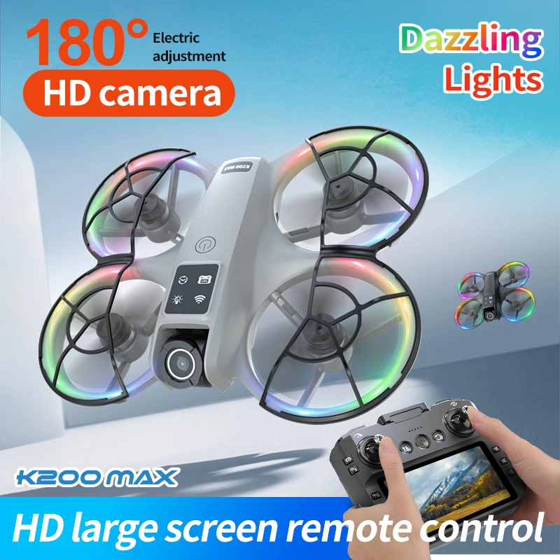 Brushless Drone 7 Color Flowing Breathing Navigation Light 360° Rolling Flip Full Surround Protection One Key Takeoff Landing Return