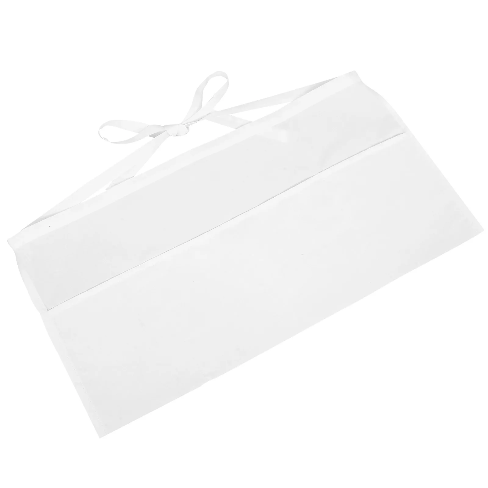 

Белый полуфартук с 3 карманами, водонепроницаемый, из полиэстера, для официантов, персонала ресторанов, кухни, приготовления пищи, выпечки, барменов, рабочая одежда