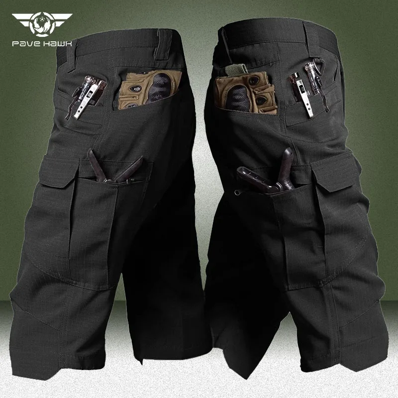 Military Cargo Shorts Men Outdoor Multi-pocket Wear-resistant Army Short Pant Big Size 6XL Summer Waterproof Ripstop Hiking Pant