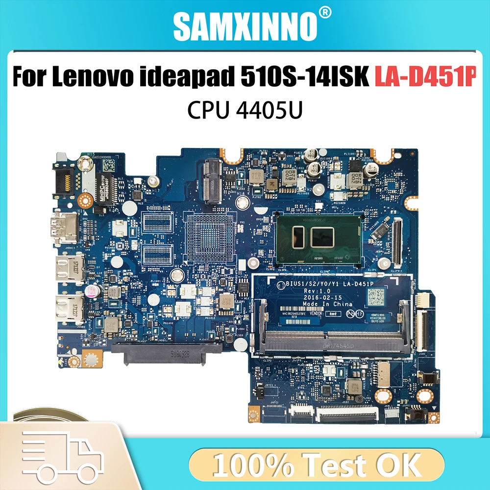 

For Lenovo Ideapad 510-14ISK Motherboard LA-D451P 5B20L45883 5B20L45886 i3 i5 i7 10th Gen GPU 2G 510S-14ISK 310S-14ISK