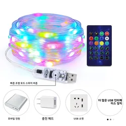20M 10M USB 5V Smart RGBIC LED Strip Light String Dream Color Bluetooth Music APP Addressable For Party Garland Festival Decor