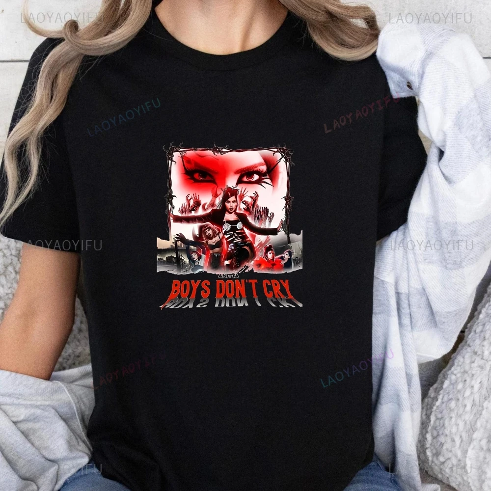 

Singer Anitta Printed T-shirt Top, Trendy Harajuku Short-sleeved Shirt for Both Men and Women, Large-sized T-shirt with Pattern
