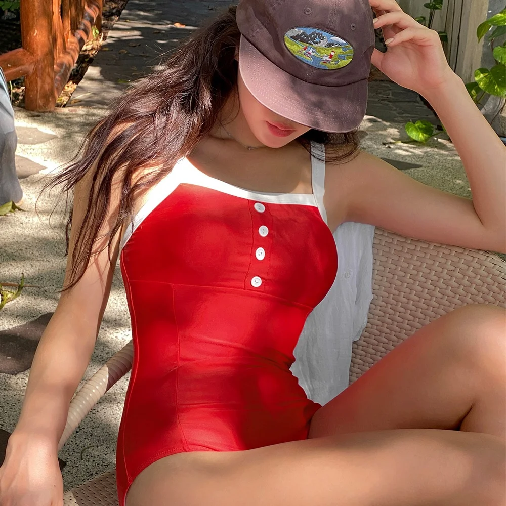 

Сексуальный купальник Bal e, корейский простой спортивный пляжный бикини, женская одежда, нейлоновая ткань, повседневная одежда...