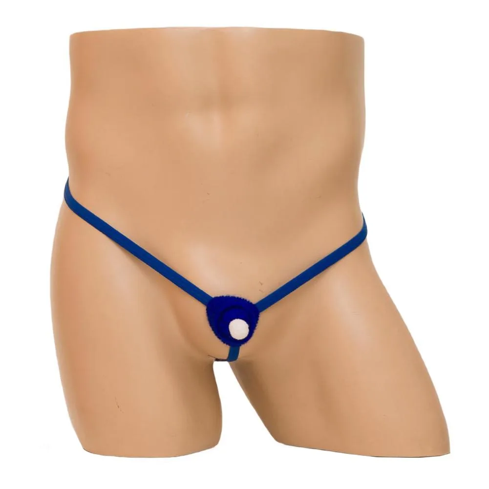 1 قطعة الرجال الديك عيد الميلاد قبعة مثير G-سلاسل T-الظهر Crotchless السروال منخفضة الخصر ملابس داخلية جيدة التهوية مريحة ثونغ