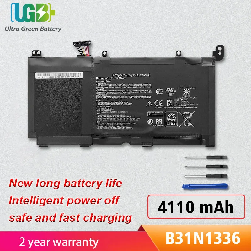 

UGB New B31N1336 Battery For ASUS VivoBook C31-S551 S551 S551L R553L R553LF K551LN V551L K551L R553LN S551LA S551LB