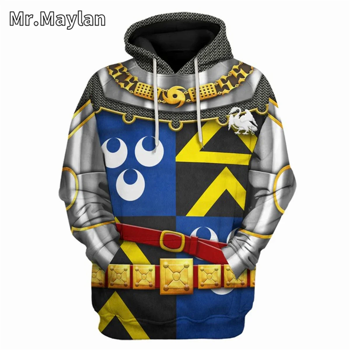 Medieval Knights Armor Cosplay Costume 3D Print Unisex Hoodie Men Sweatshirt Streetwear Zip Pullover Casual Jacket Tracksuits-02