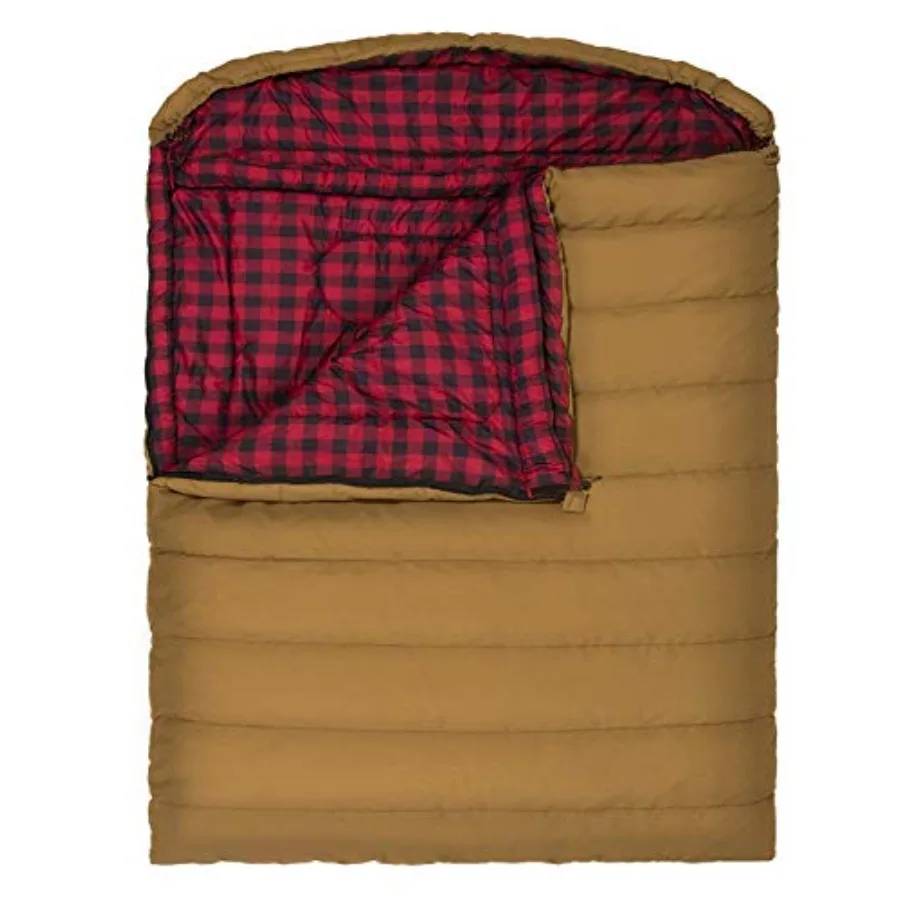 Teton Mammoth Queen Size Double Sleeping Bag- A Warm Bag The Whole Family can Enjoy Great for Camping Hunting and Base Camp. Co
