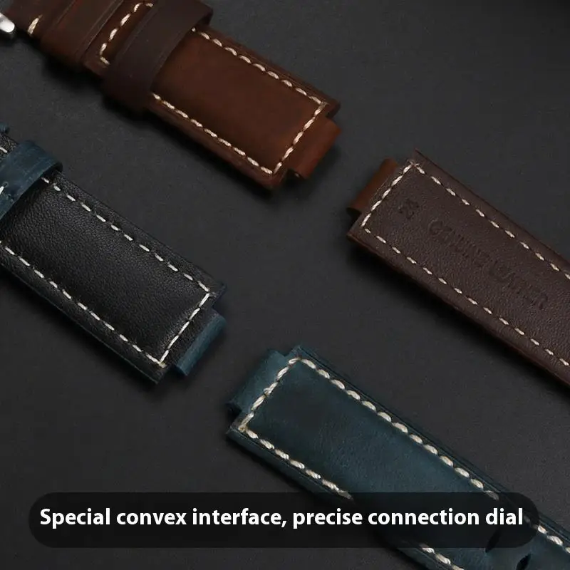 Correa de reloj de piel de vaca esmerilada Retro para Casio G-SHOCK GM-110 GA-110/100, pulsera de cañón de acero pequeño GM-110 modificada
