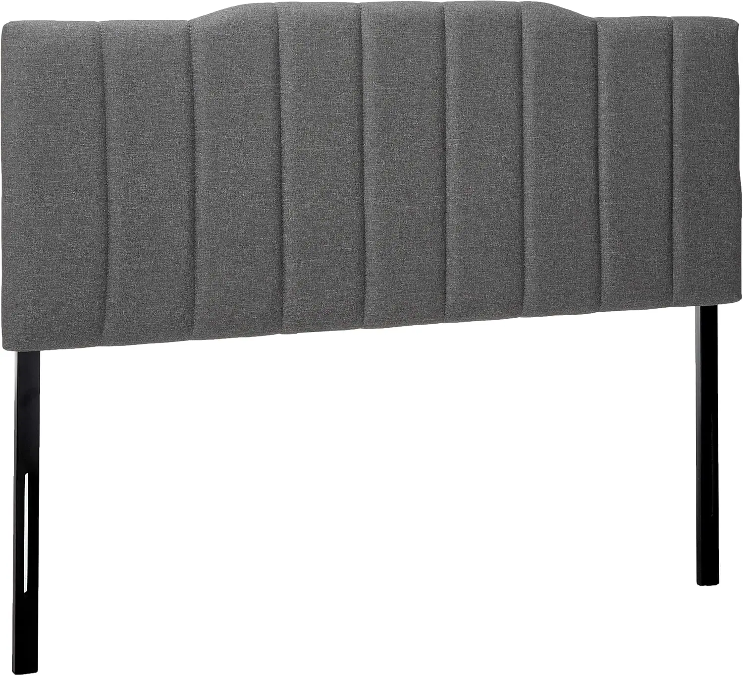 Satish Upholstered Headboard Channel Stitched Upholstery, Easy Assembly, Full, Gray