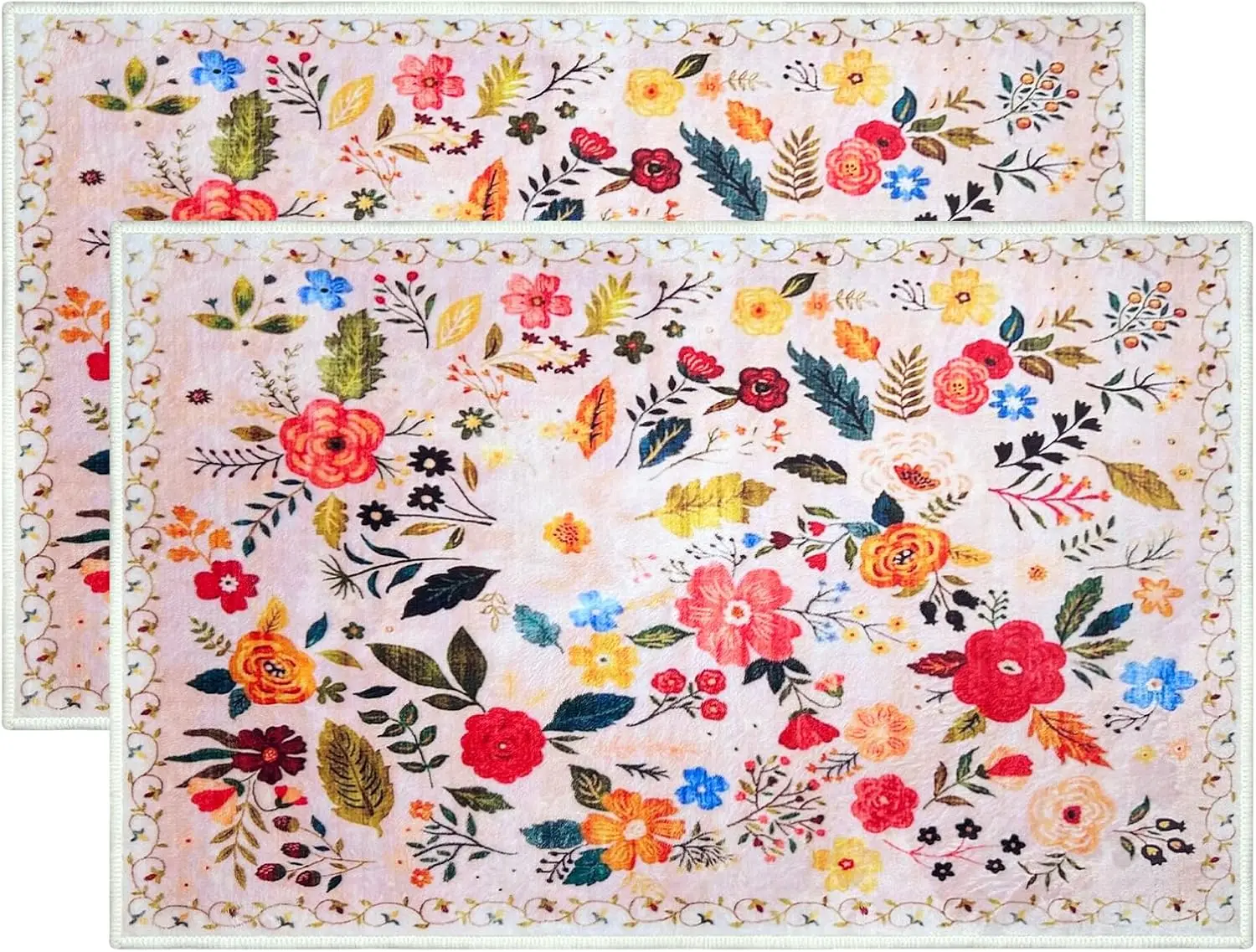 2 Pcs Washable Indoor Doormat 18