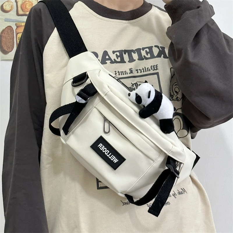 

Casual ex Large Capaci Crossbody Chest Bag Student Leisure Korean Sle Versatile Day System Japanese And Korean Version