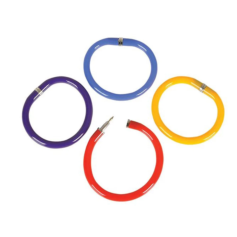 

12Pcs Ballpoint Pen Bracelet Wristband Colorful Flexible Suitable Children Students Creative Gifts Bracelet Pen