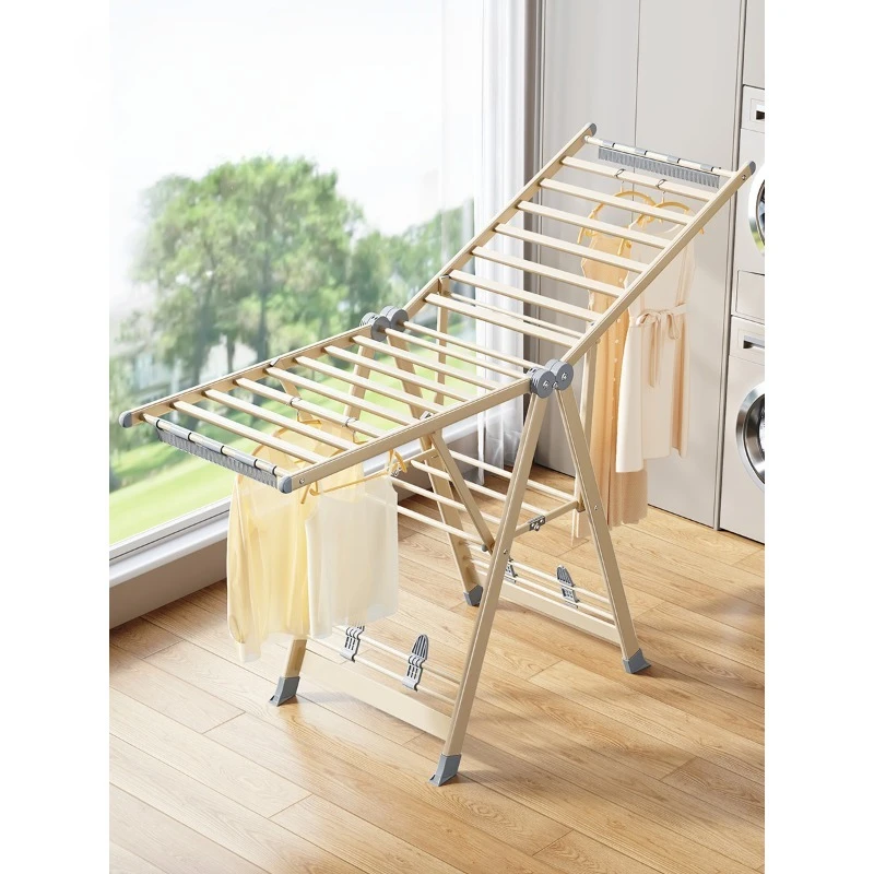 

Folding drying rack Indoor balcony Household cool clothes Floor to floor quilt dryer