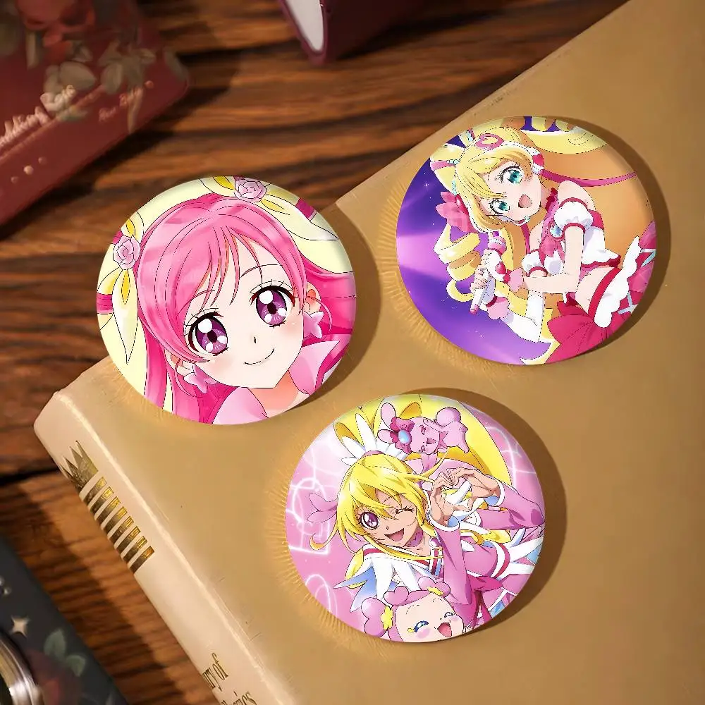 P-Pretty C-Cure الوردي 58mm اليدوية بروش الكرتون تأثيري شارة على ظهره مجوهرات اكسسوارات هدايا