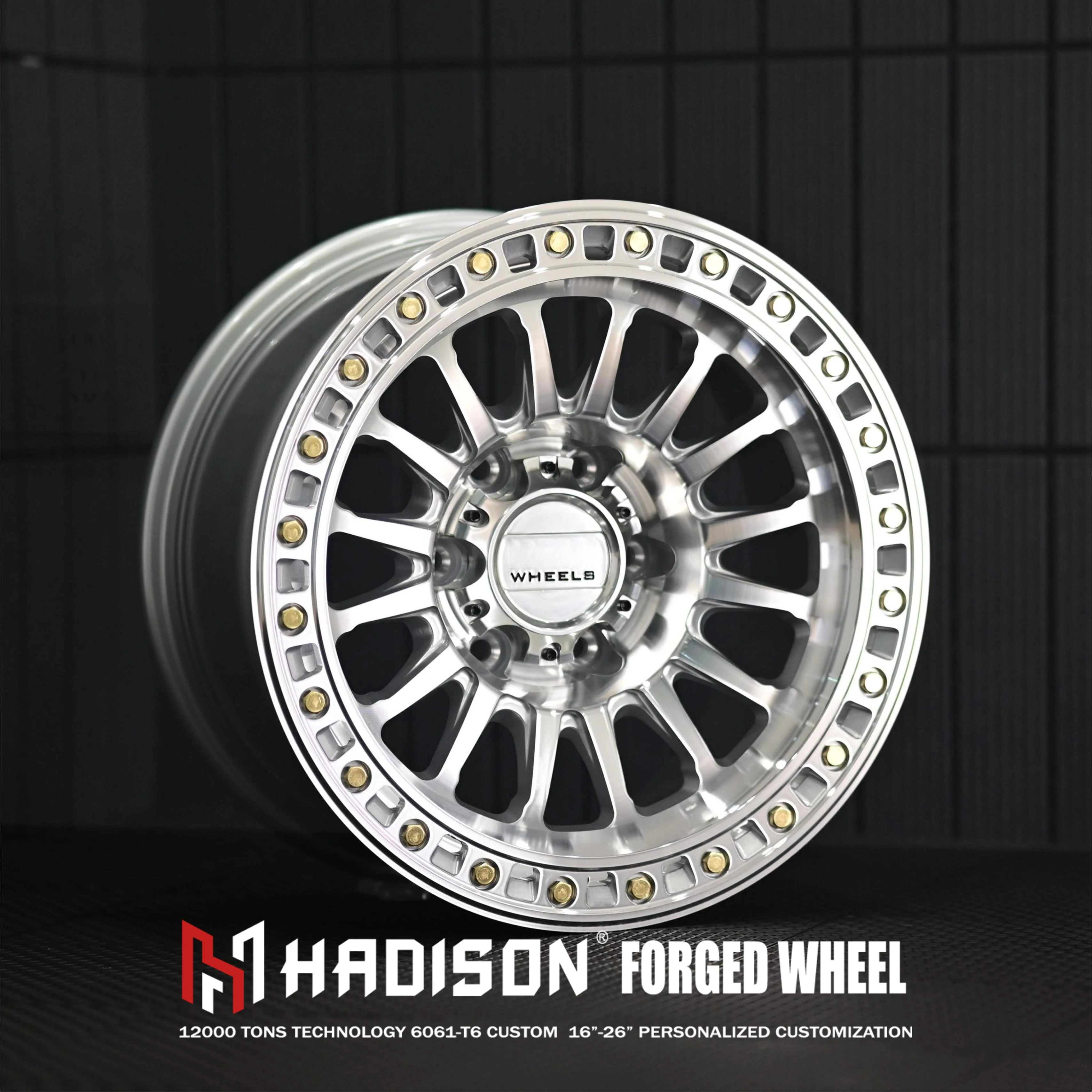 HDBL32 Custom 6x139.7 Forged Off-Road Wheels 15 16 17 18 19 Inch Beadlock Durable Alloy Rims For Nissan Patrol Y62