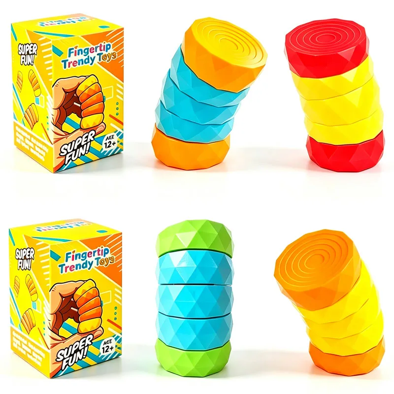 NEW Twist Spin Fingertip Magic Tower Stress Relief Fidget Toys Anxiety Focus Quiet Creative Idea Classroom Prizes Birthday Gifts
