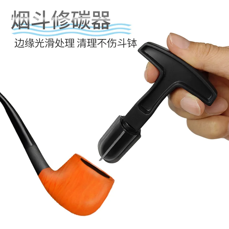 T‑Shape Pipe Carbon Scraper Set Multi‑Head Pipe Reamer Cleaning Tool Tobacco Pipe Repair Accessories Direct Supply
