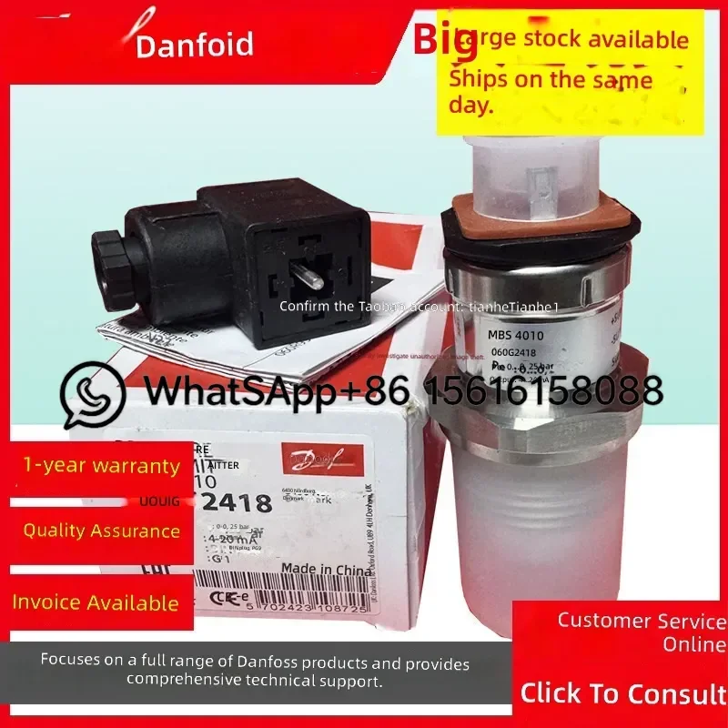 Danfoss MBS 4500 Pressure Transmitter 060G2452 0-1bar 4000-1021-A1AB08-0 Industrial Sensor Gauge