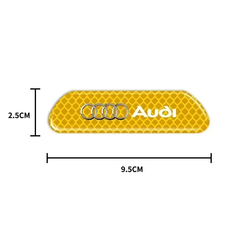 4Pcs Car Door Sticker Safety Warning Reflective Mark For Audi Sline A3 A4 B5 B6 A3 8P 8V 8L A5 A6 C6 C5 A1 A7 A8 Q2 Q3 TT S3 S4 view 2