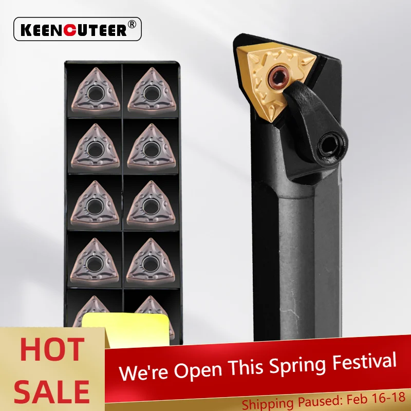 Porte-outil de tournage interne-MWLNR/L, barre de tour, coupe CNC S16Q-MWLNR S20R-MWLNR S25S-MWLNR pour l'usinage de précision