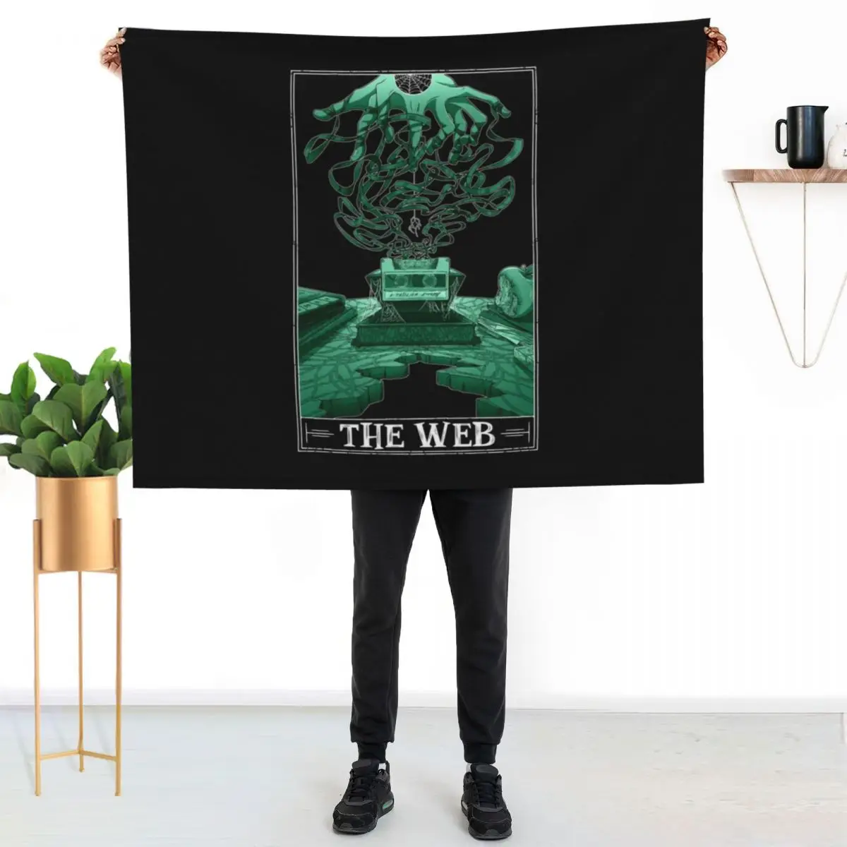 

The Web Tarotesque - (Dark) Throw Blanket Breathable Lightweight Blanket for Adults Kids