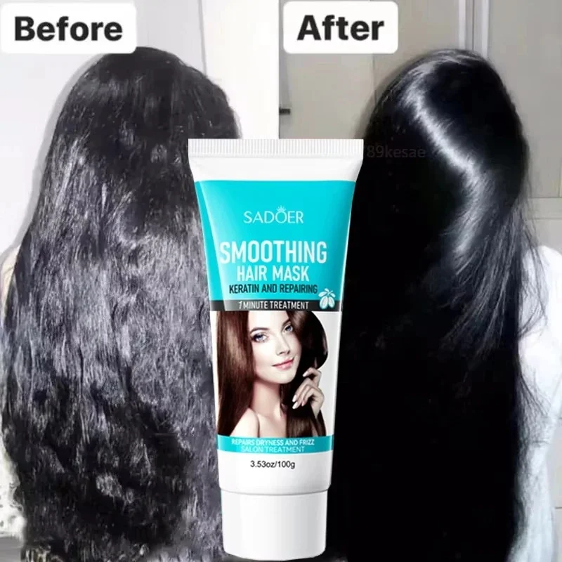 Magical Keratin Hair Mask Professional Fast Repairing เสีย Frizzy ขน Soft Smooth เงาถาวร Straightening Hair Care