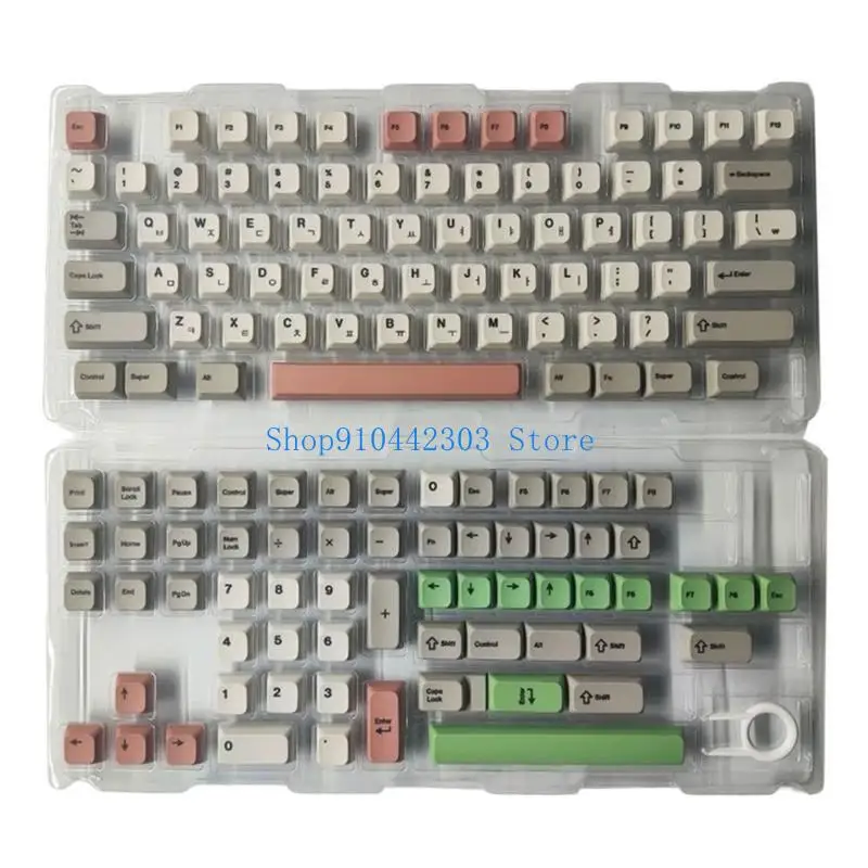 Ensemble capuchons touches rétro L4MD 9009, 138 touches, PBT, profil XDA, pour claviers mécaniques, cadeau