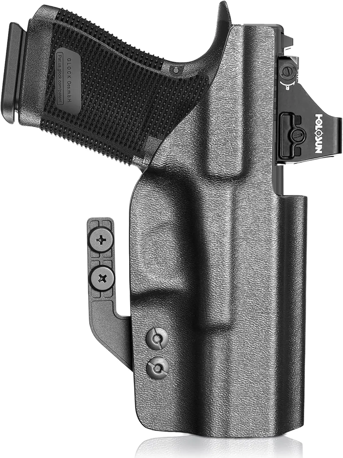 WARRIORLAND IWB Kydex Holster,Only for Glock 17/19 (Gen 3-6) & 23/32 (Gen 3-4) & 19X/ 44/45 &MOS version & Ruger RXM, Left Hand view 2