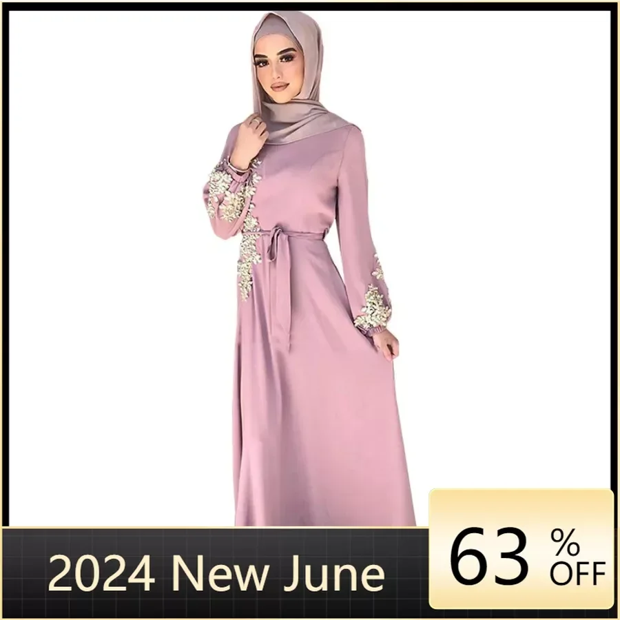 

Ramadan Kaftan Dubai Abaya Turkey Muslim Women Hijab Dress Islam Caftan Marocain Dresses Vestidos Eid Mubarak Robe Femme De Mode