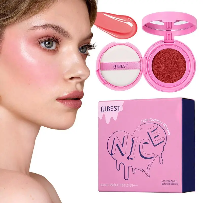 Matte Blush Makeup Palette Cheek Tint Cushion Liquid Blush Waterproof Longlasting Rouge Face Contour Modified For Natural Makeup